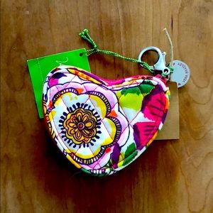 Vera Bradley sweetheart coin purse- clementine